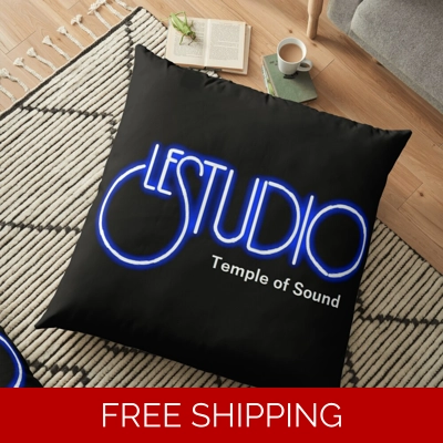 Floor Pillow Case A White & Blue logo TOS White